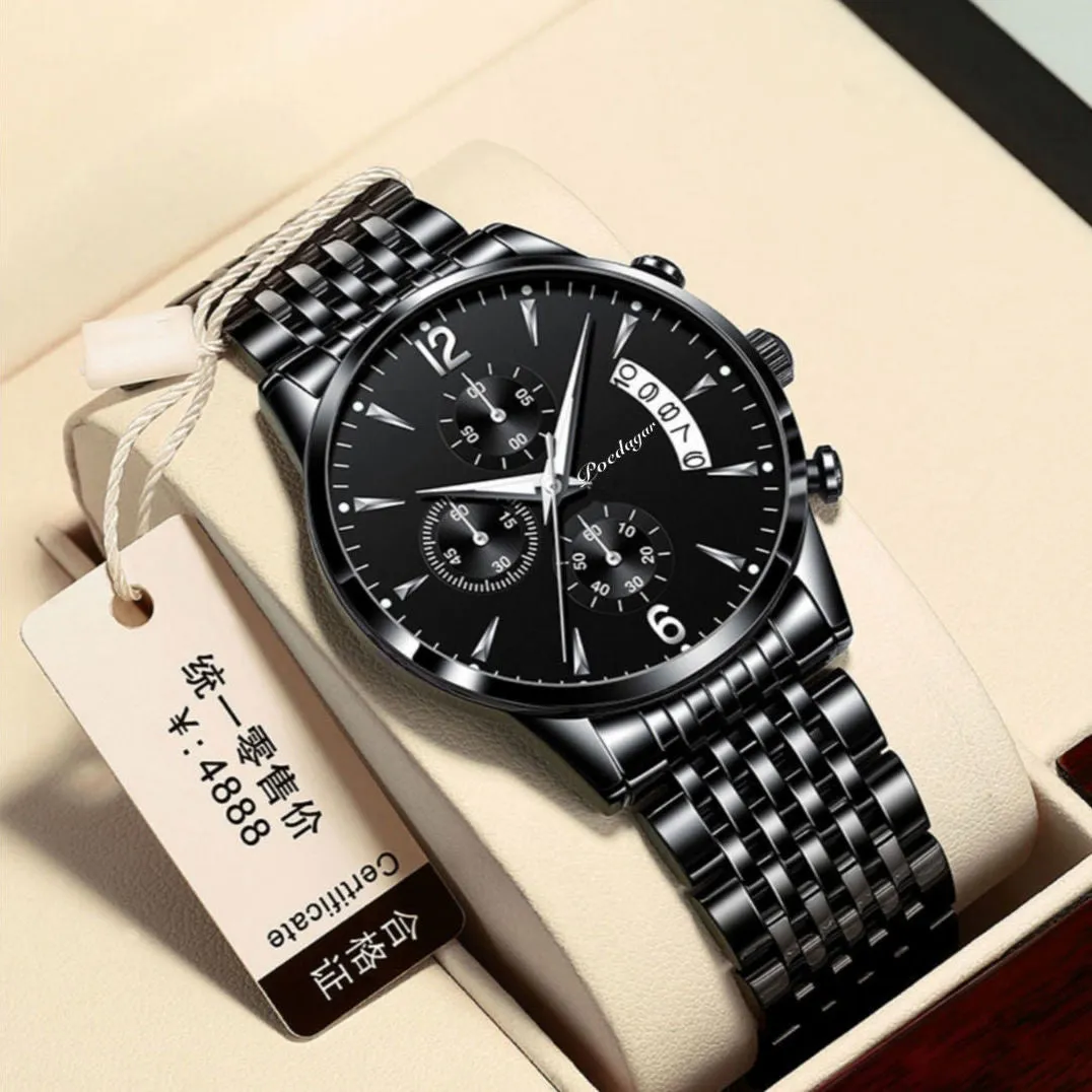 Swiss Waterproof Luminous Calendar Men's Watch Korean Fashion Business