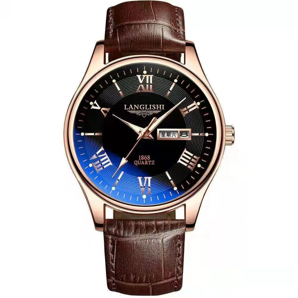 Swiss Waterproof Luminous Calendar Men's Watch Korean Fashion Business