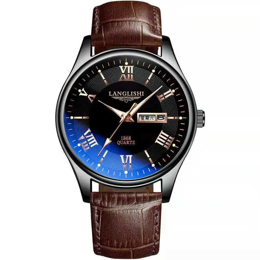 Swiss Waterproof Luminous Calendar Men's Watch Korean Fashion Business