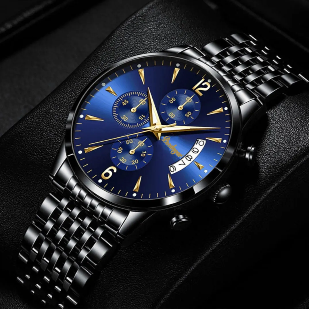 Swiss Waterproof Luminous Calendar Men's Watch Korean Fashion Business