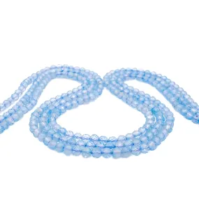 Topaz Swiss Blue 4mm Faceted Round Bead Strand