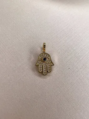 Velani Greek eye Hamsa Pendant