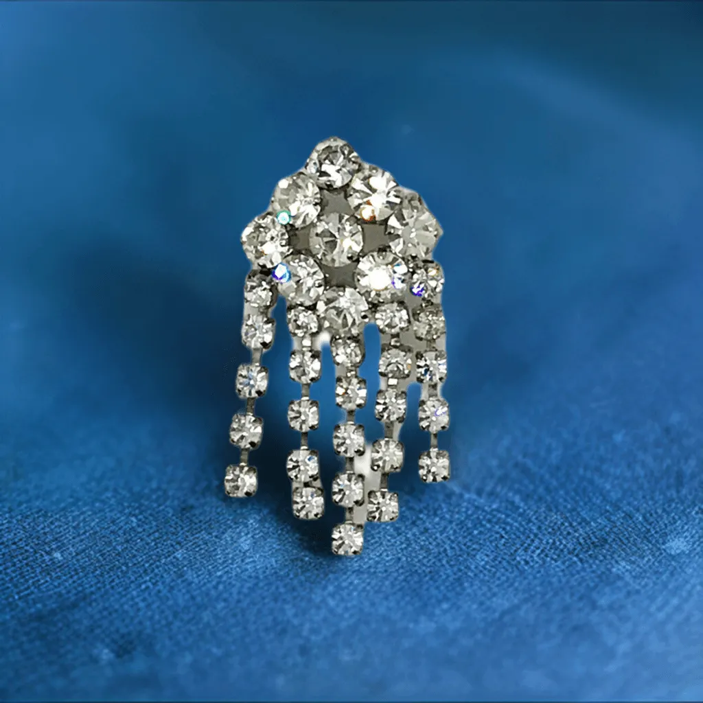 Vintage Rhinestone Waterfall Brooch