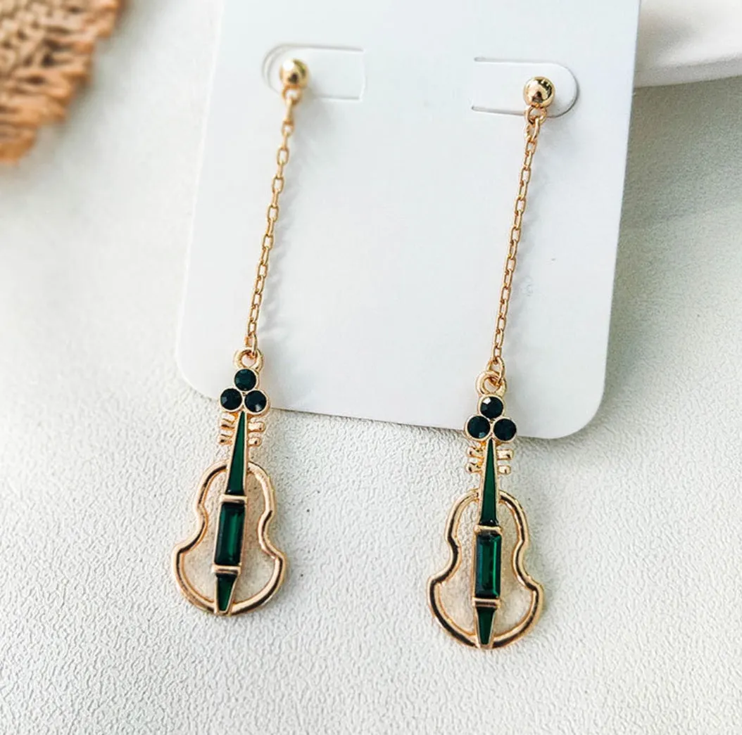 Violin Dangle Earrings| Cello Earrings | Guitar | Gifts for musicians | Instrument earrings