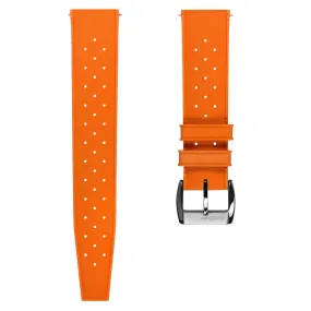 WatchGecko Vintage Tropical Style FKM Rubber Watch Strap - Orange