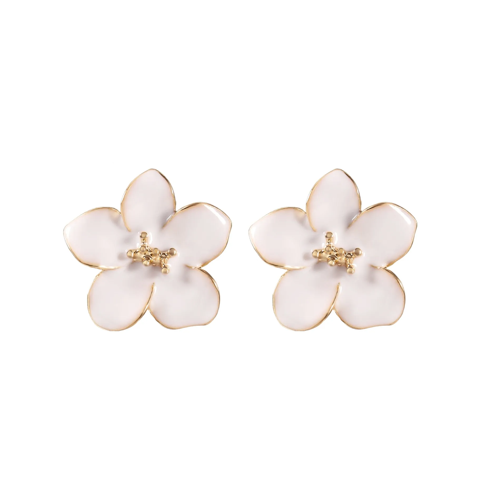 White Flower Women's Earrings