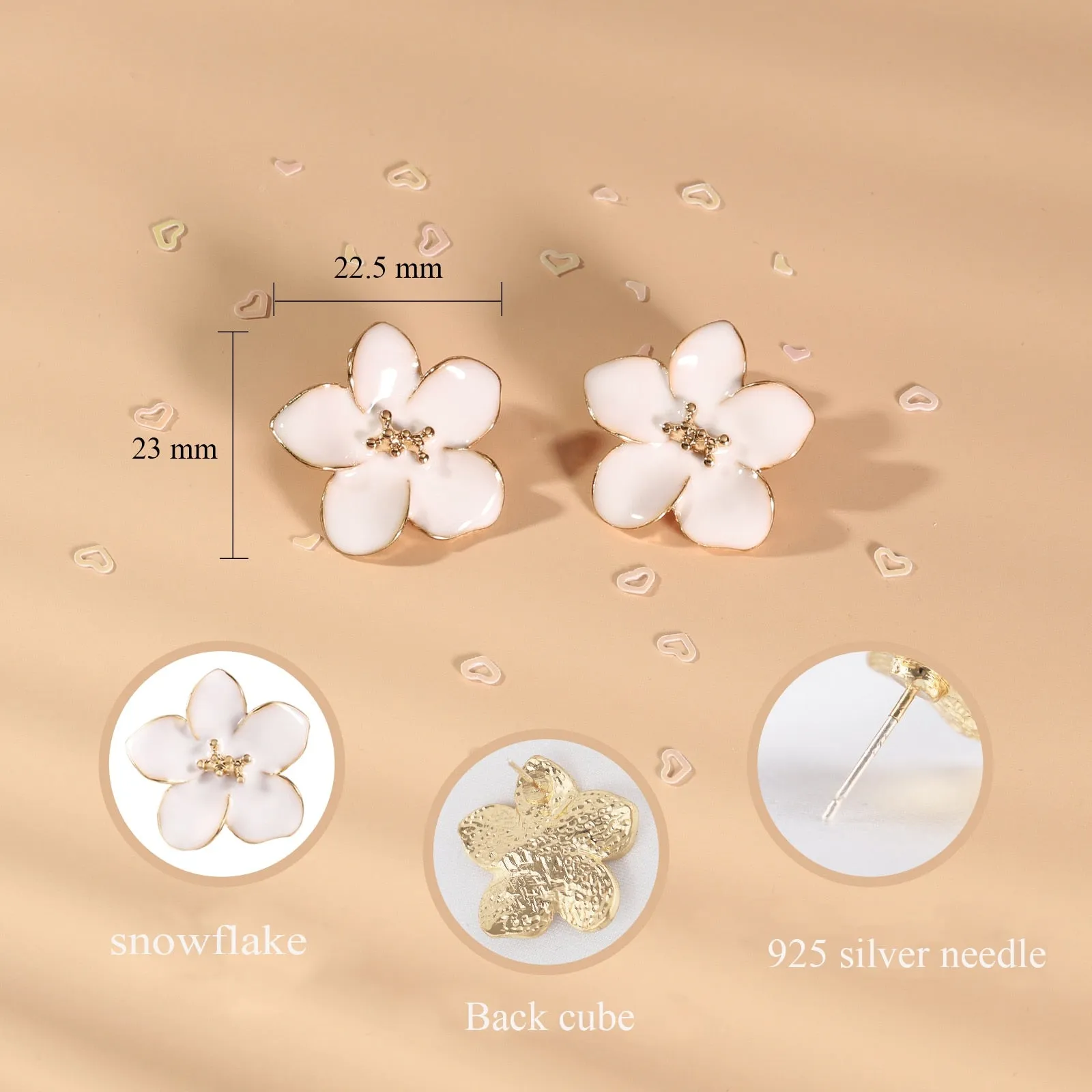 White Flower Women's Earrings