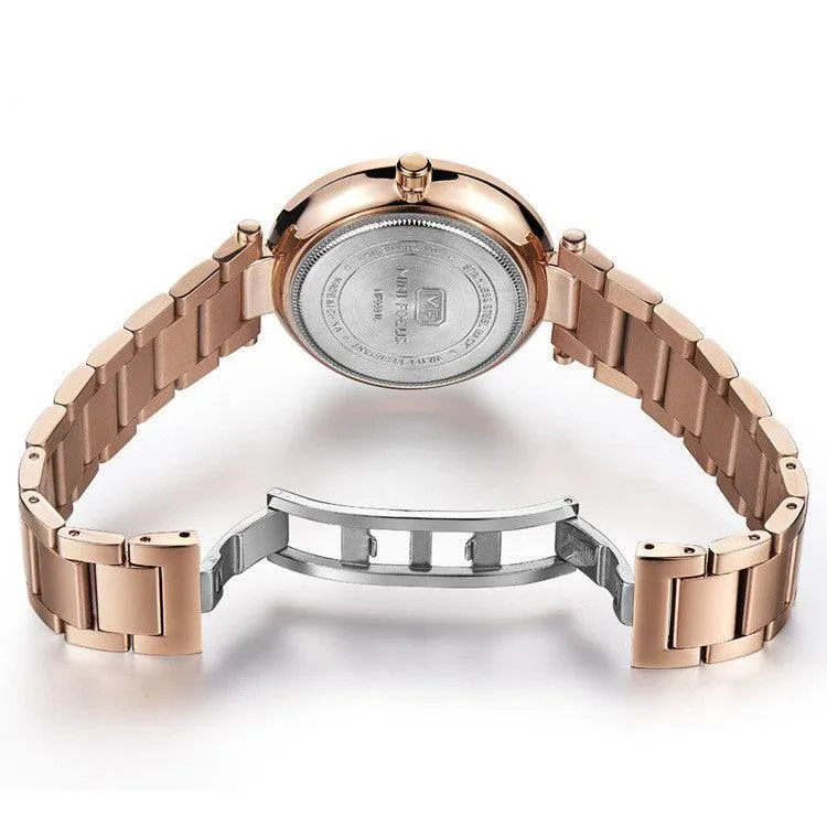 Women's Quartz Diamond Movement Calendar Waterproof Watch