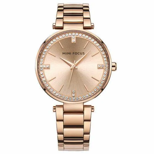 Women's Quartz Diamond Movement Calendar Waterproof Watch