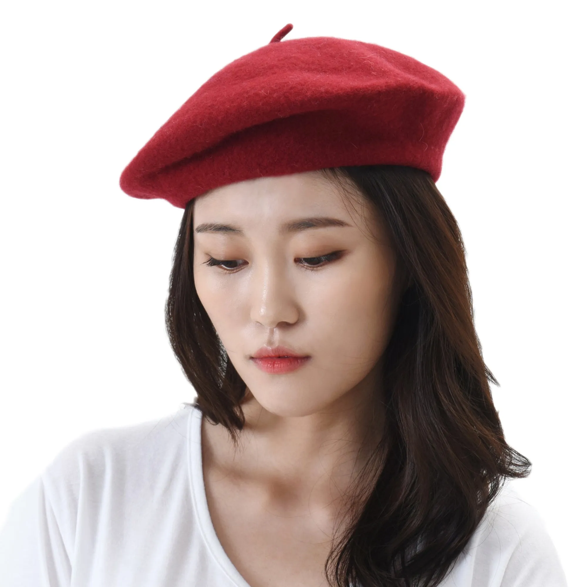 Wool Beret Hat Warm Winter French Style KR9538