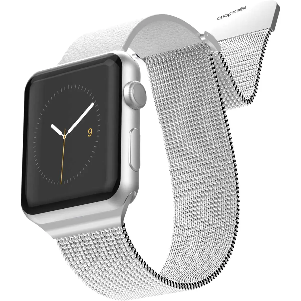 X-Doria Hybrid Mesh Genuine Leather   Stainless Steel Band for Apple Watch